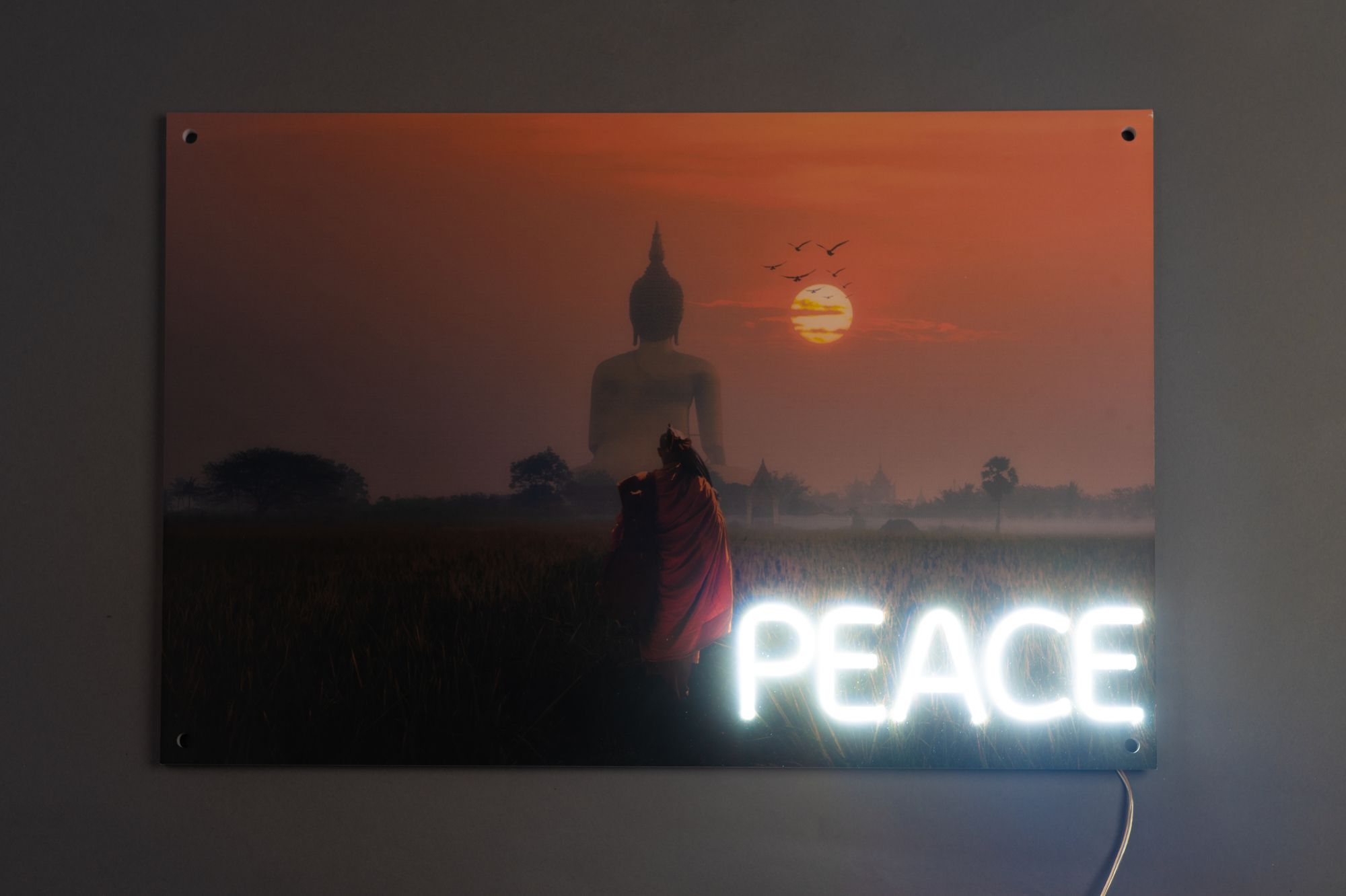 Peace - Neon Wall Art